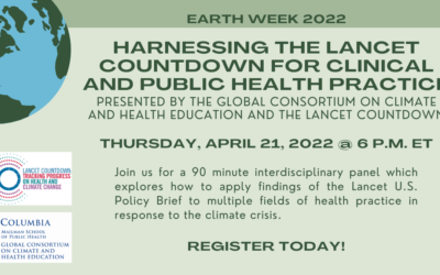 April 21 Event – Harnessing the Lancet Countdown for Clinical and Public Health Practice