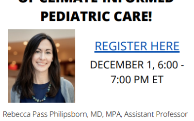 December 1 Webinar – NH Healthcare Workers for Climate Action and the NH Chapter of the American Academy of Pediatrics