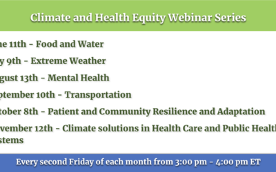 Climate and Health Equity Webinar Series